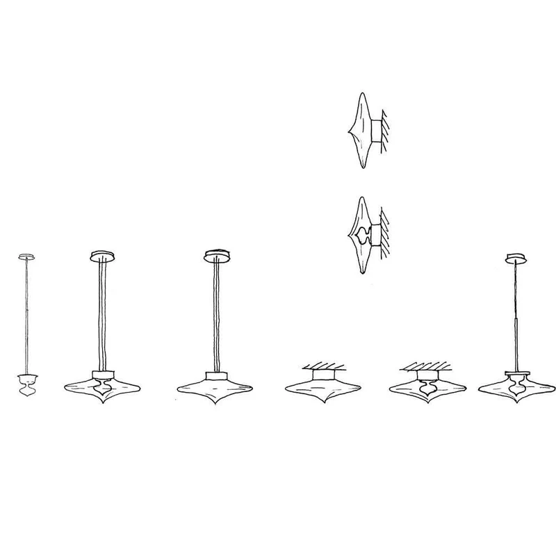 Desideria LED-Abhängung Metallstab (ohne Glas)