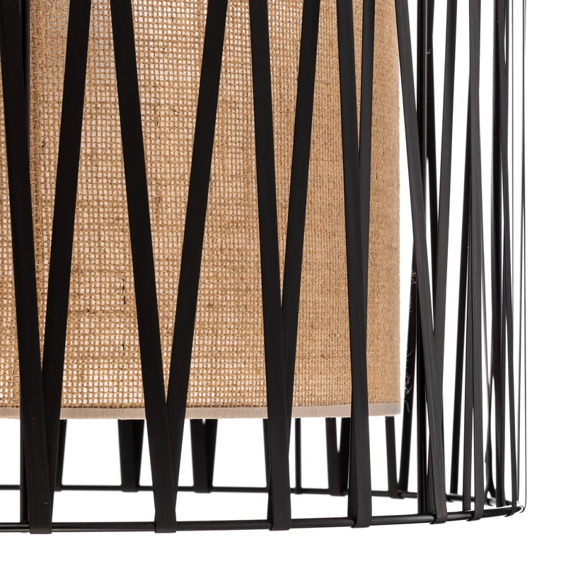 B-Ware TK Lighting Hängeleuchte Pendelleuchte Harmony Lampe schwarz Jute natur Ø 50 cm