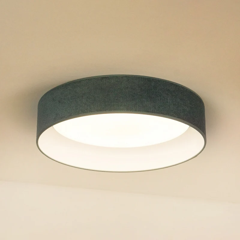 B-Ware DUOLLA Deckenleuchte Plafond Lampe LED mintgrün Stoff Cord Fernbedienung