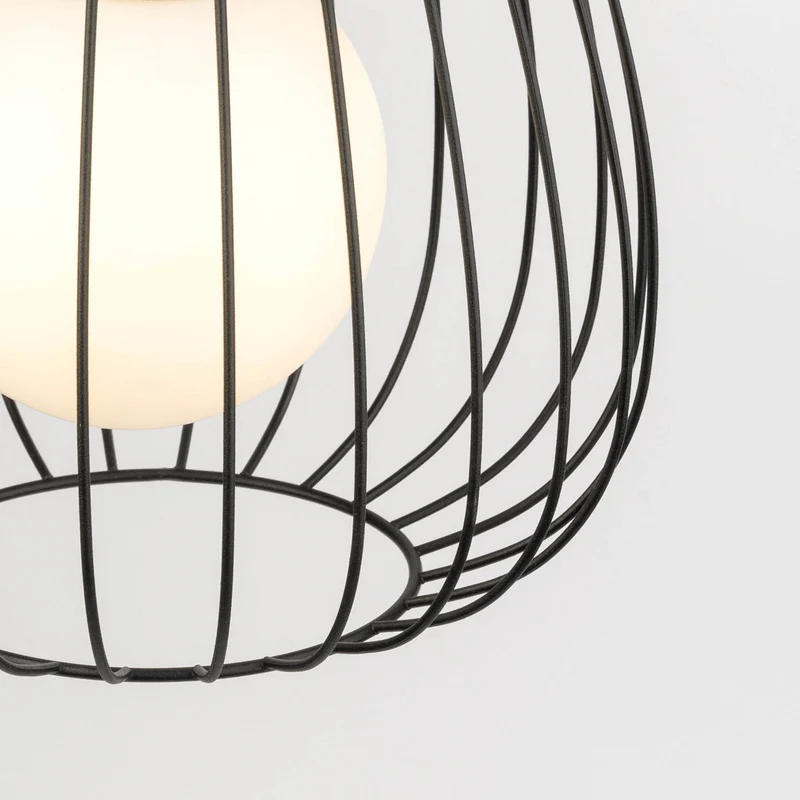 B-Ware Hängeleuchte Pendelleuchte Bell S Lampe schwarz gold weiß 1 flammig 24 cm
