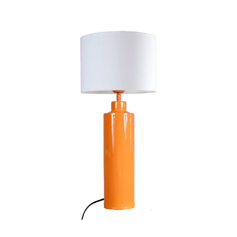 B-Ware PR Home Tischlampe Leuchte Solo Tischleuchte orangefarben weiß Höhe 65 cm