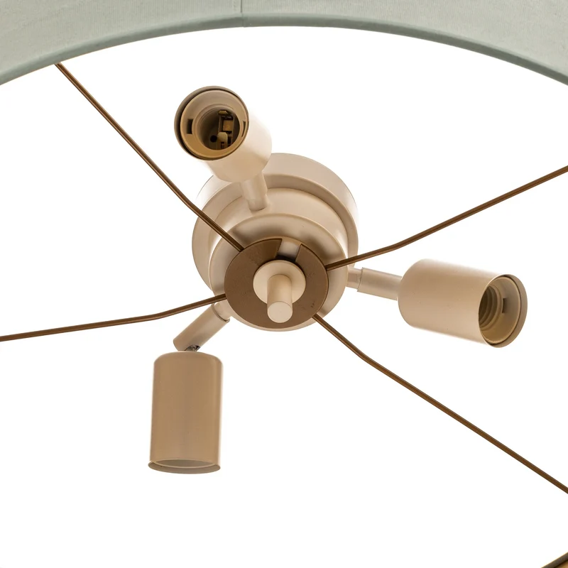 B-Ware Duolla Deckenleuchte Deckenlampe Golden Roller Lampe E27 mintgrün gold Samt 60cm