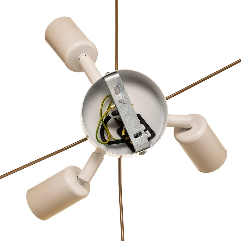 B-Ware Duolla Deckenleuchte Deckenlampe Golden Roller Lampe E27 mintgrün gold Samt 60cm