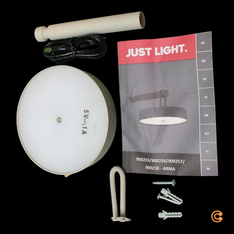 B-Ware Just Light Wandleuchte Wandlampe LED Greige Dimmbar Leuchte Lampe 1-flammig