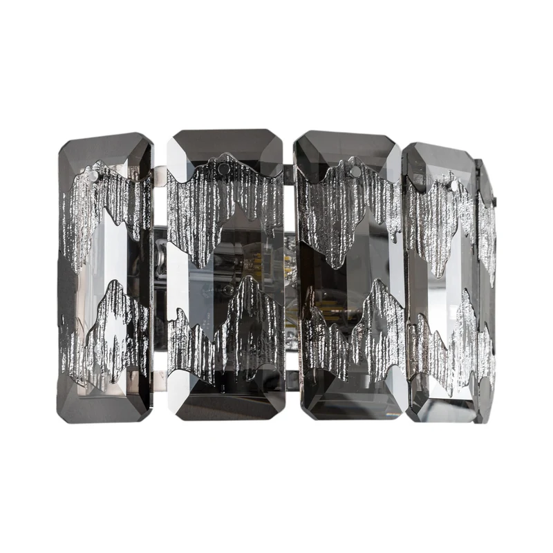 B-Ware Lucea Orvin Wandleuchte Lampe Wandlampe chrom Glas 2flammig transparent