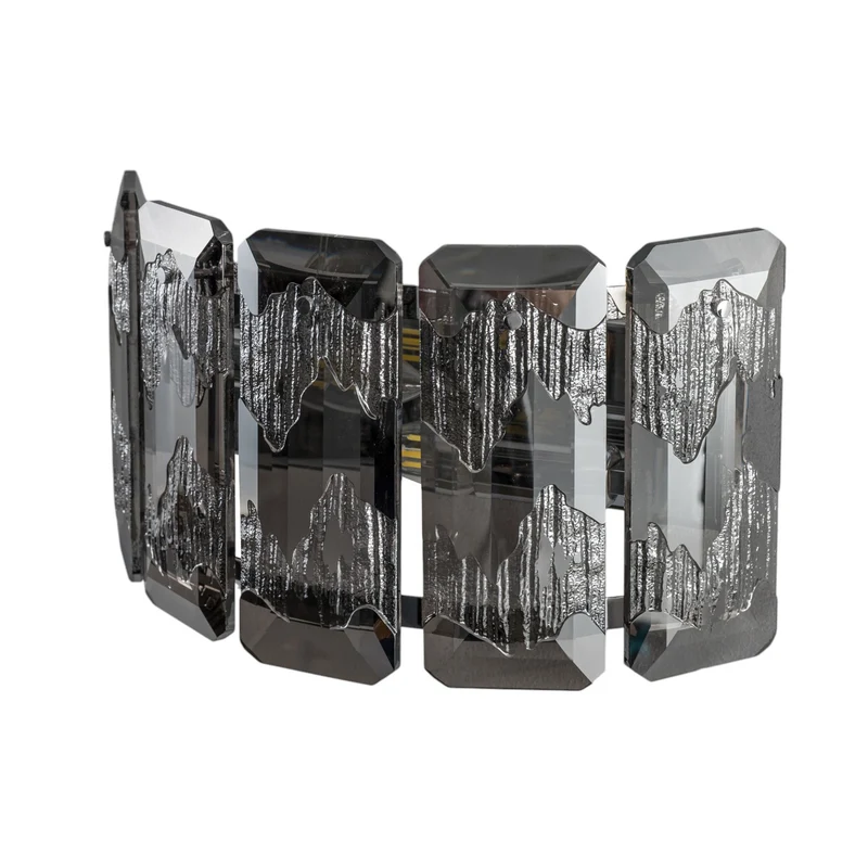 B-Ware Lucea Orvin Wandleuchte Lampe Wandlampe chrom Glas 2flammig transparent