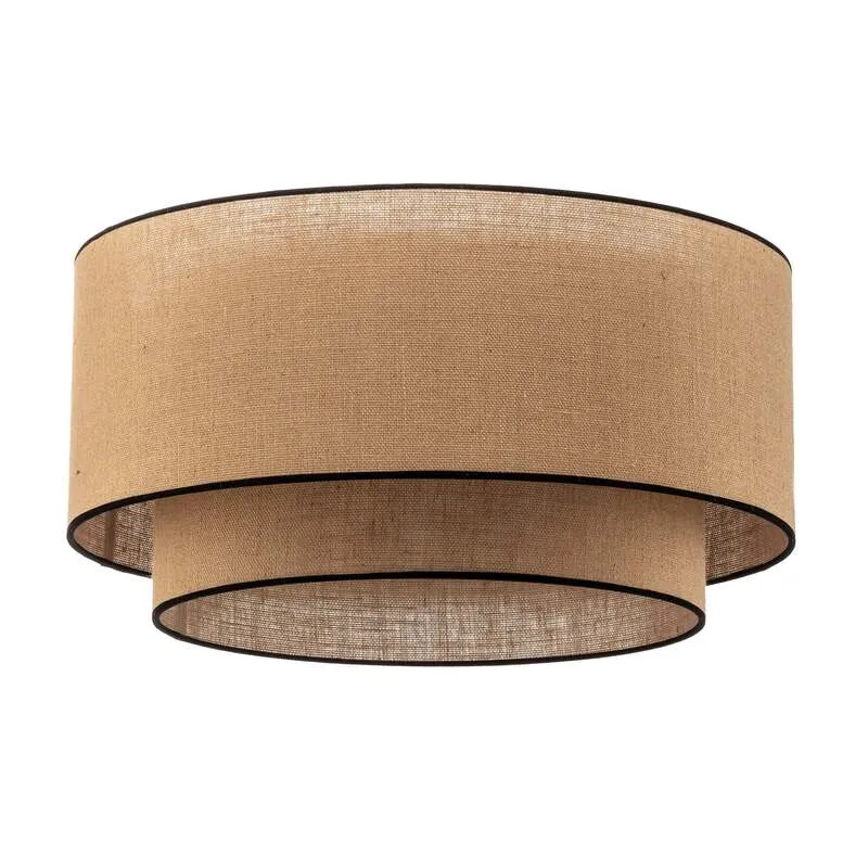 B-Ware Euluna Deckenlampe Boho jute & black Ø60cm Deckenlampe Deko-Deckenlicht Leuchte