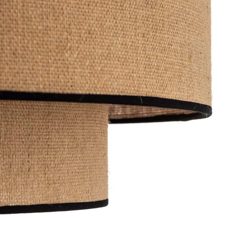 B-Ware Euluna Deckenlampe Boho jute & black Ø60cm Deckenlampe Deko-Deckenlicht Leuchte