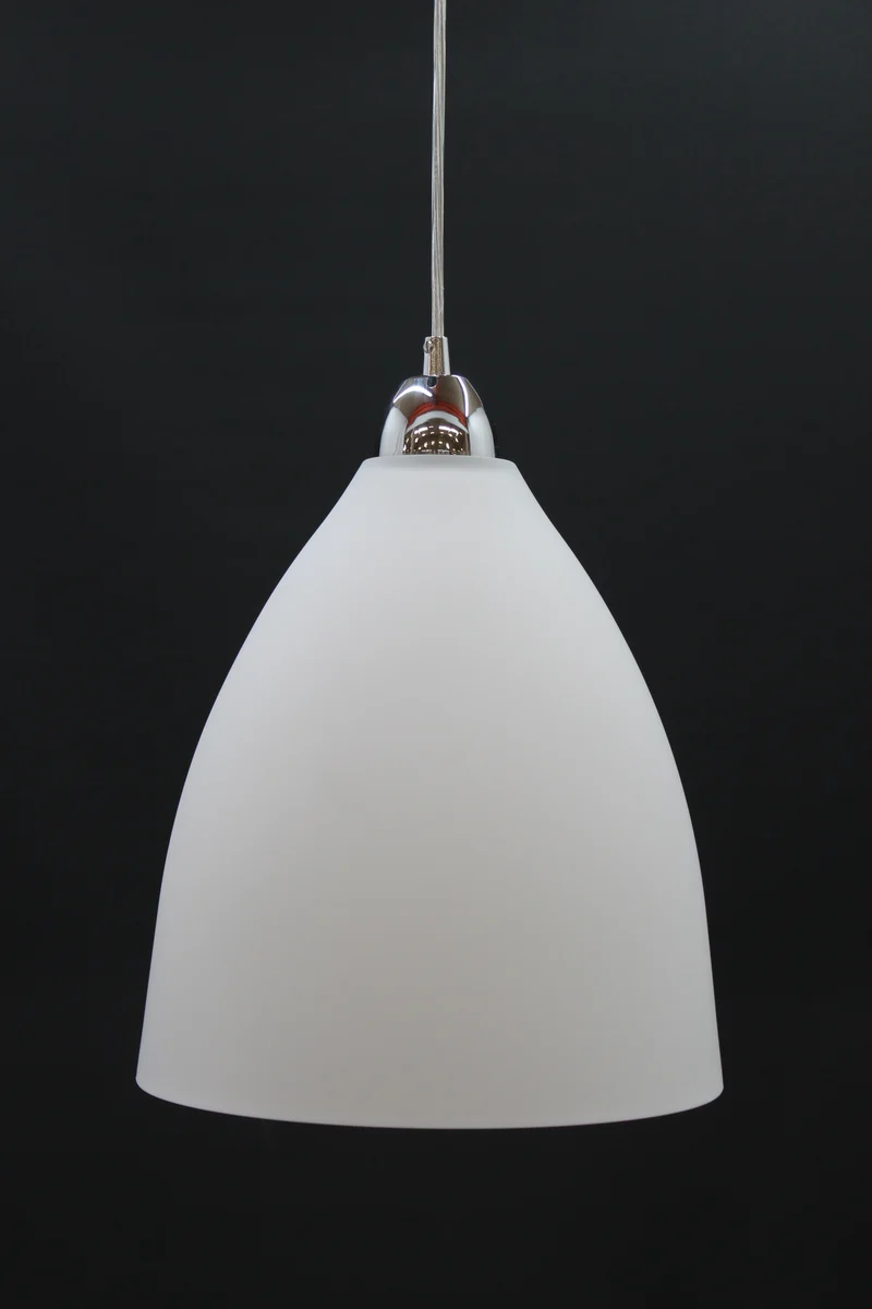 B-Ware Fabas Luce Glas-Hängeleuchte Hängeleuchte Lampe Leuchte PROVENZA 27cm weiß 75W E