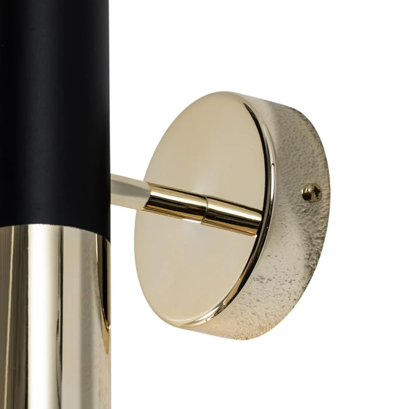 B-Ware Orino Wandleuchte Leuchte Wandlampe schwarz gold Metall GU10 Made in EU 25cm