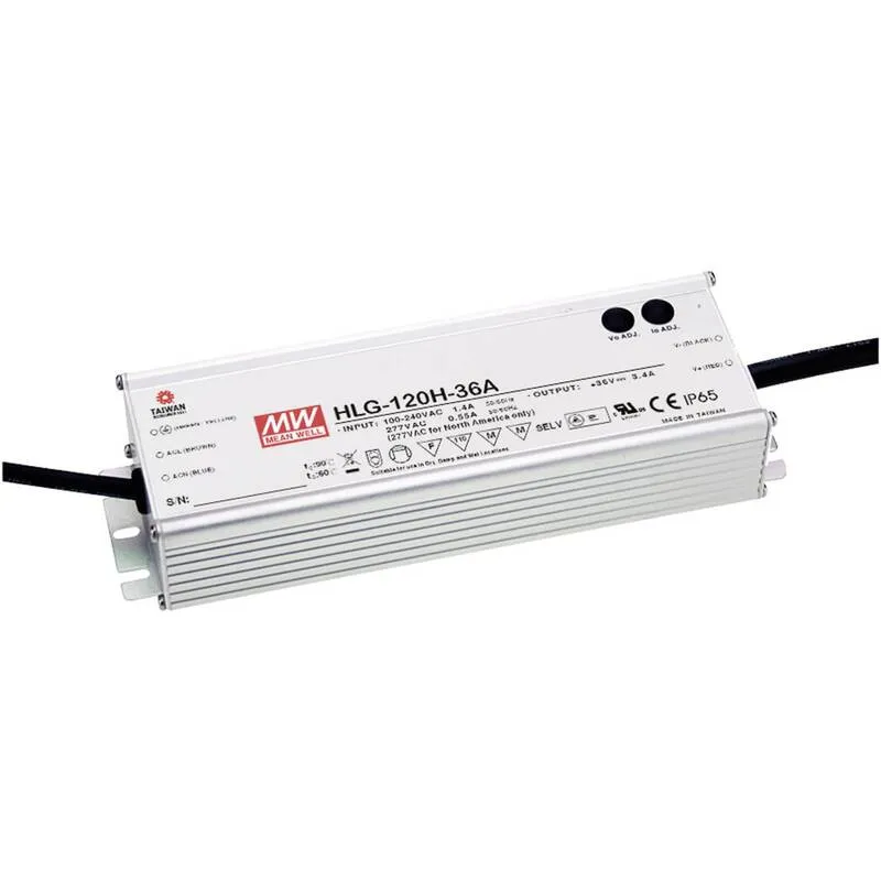 B-Ware MEAN WELL LED-Treiber Netzteil HLG-120H-12A 120W 12V Konstantspannung PFC