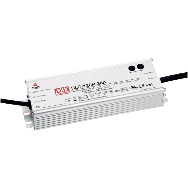 B-Ware MEAN WELL LED-Treiber Netzteil HLG-120H-12A 120W 12V Konstantspannung PFC