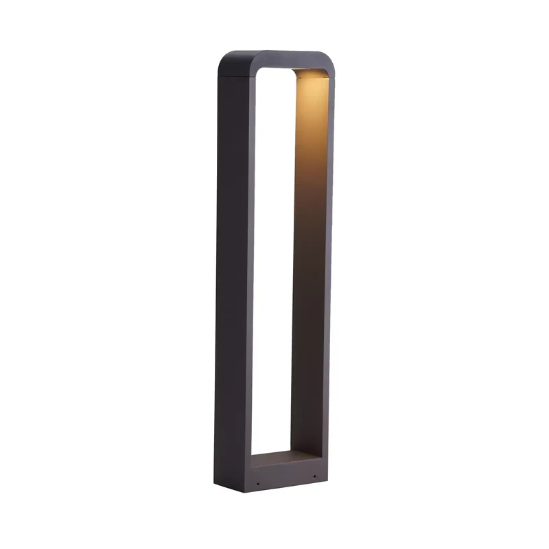 B-Ware Lindby Wegeleuchte Außenleuchte LED Wegelampe dunkelgrau Aluminium Emima 80 cm