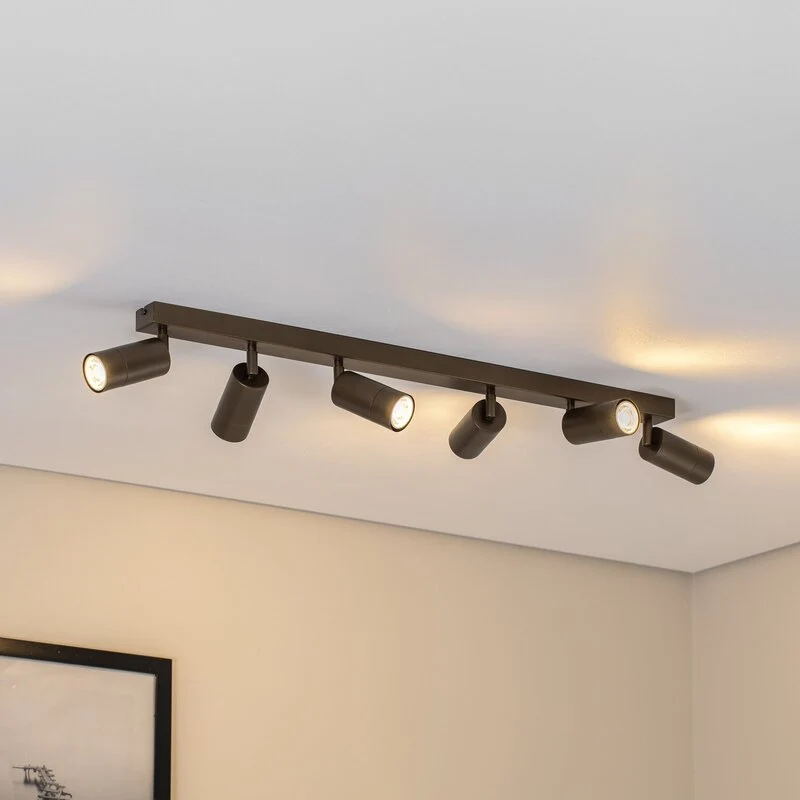 B-Ware Luminex Link Deckenstrahler Strahler titan-goldfarben Länge 90 cm 6-flammig Spot