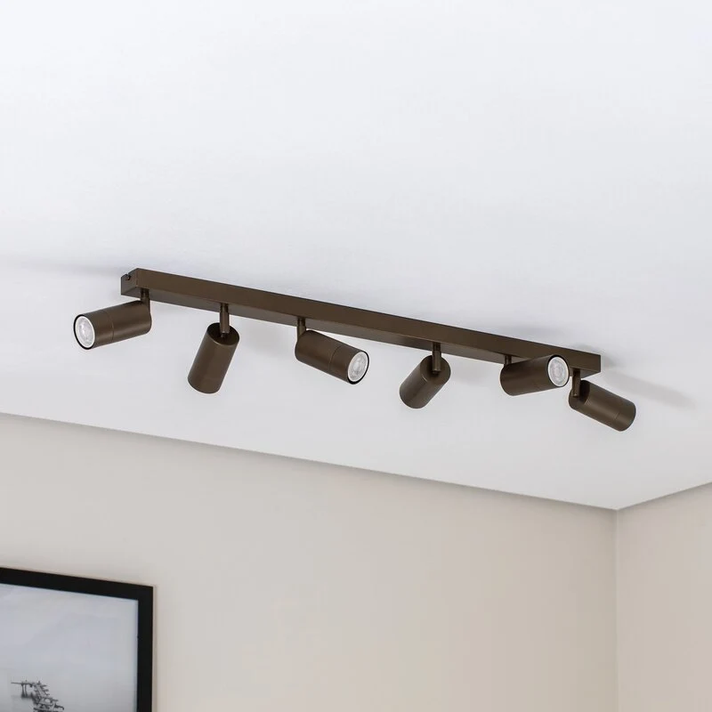 B-Ware Luminex Link Deckenstrahler Strahler titan-goldfarben Länge 90 cm 6-flammig Spot