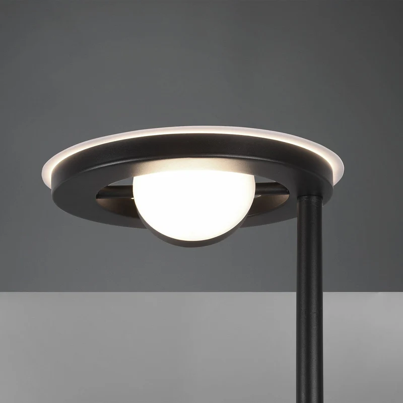 B-Ware Trio Lighting Deckenfluter Stehlampe LED Leselicht Barrie schwarz matt Metall