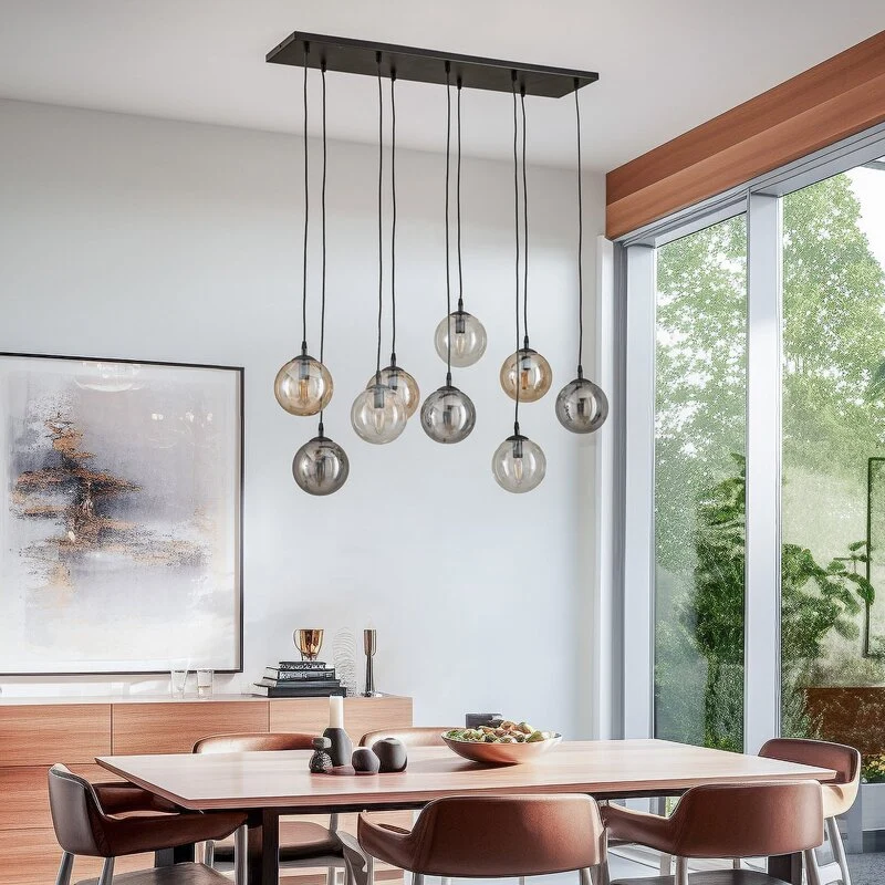 B-Ware emibig Hängeleuchte Glassy schwarz grafit amber klar E14 Deckenlampe Leuchte