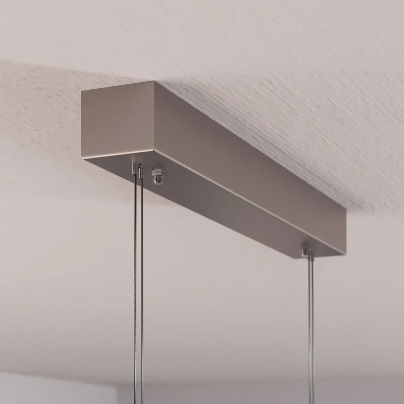 B-Ware Quitani Pendelleuchte Hängelampe LED Lampe Elna Eiche Nickel 118 cm