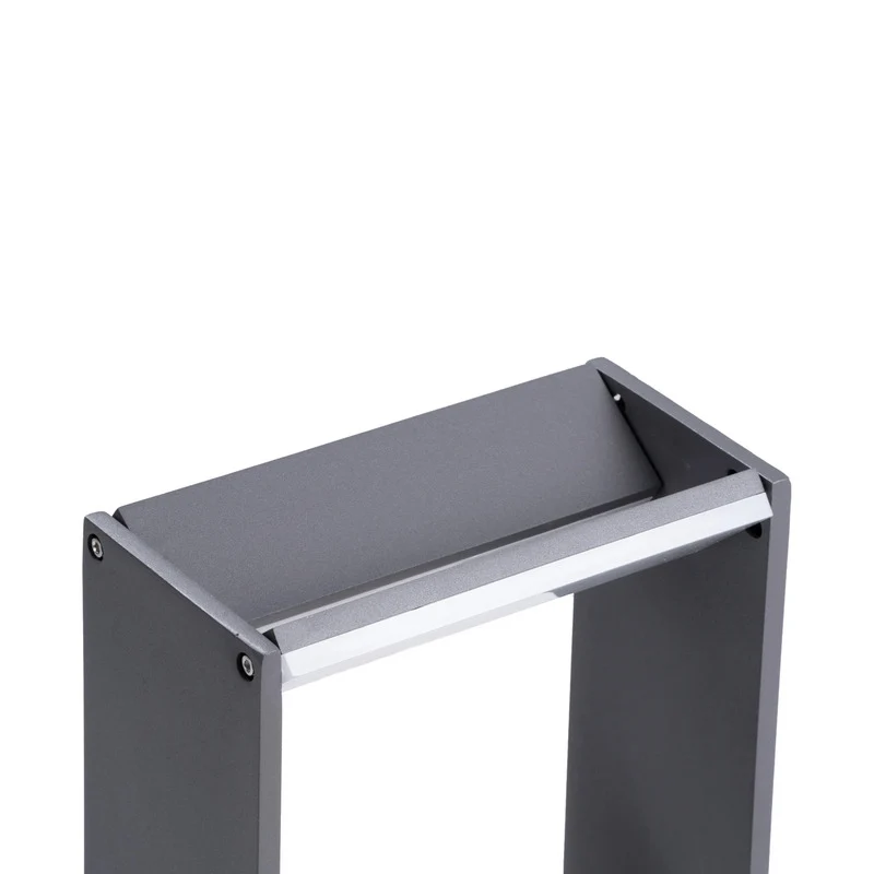 B-Ware Lindby Wegeleuchte Wegelampe LED Aluminium dunkelgrau Luitgard Außenlampe 60cm