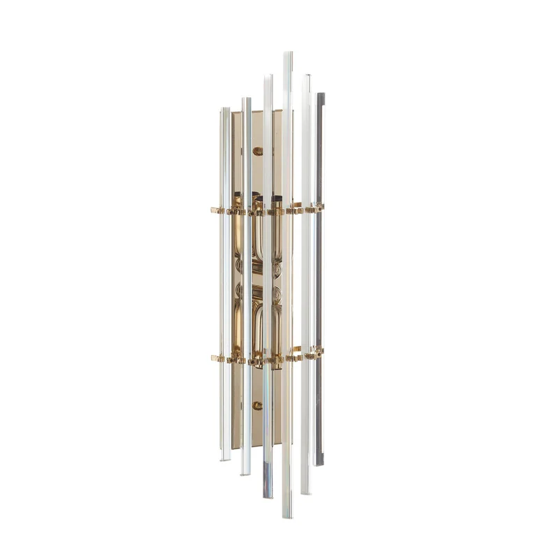 B-Ware Austrolux Wandleuchte Lampe Ontario gold transparent Glas 41 cm 24K vergoldet