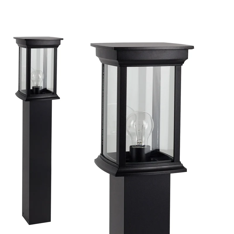 B-Ware KS Verlichting Wegeleuchte Außenlampe Wegelicht Schwarz E27 Aluminium