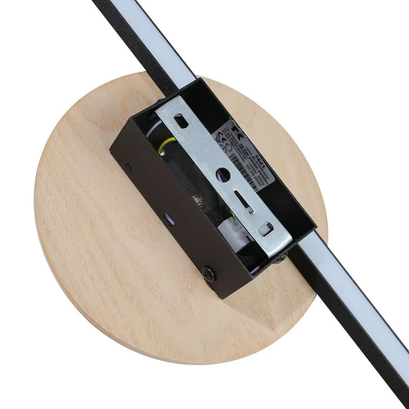 B-Ware TK Lighting LED Wandlampe Leuchte Java II schwarz eiche Metall Höhe 93 cm