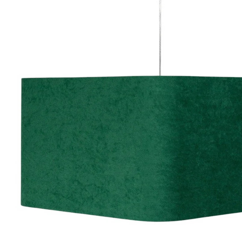 B-Ware Hängeleuchte Kwadro LED Pendelleuchte dimmbar grün gold 40x40cm Velourstoff