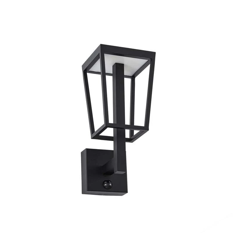 B-Ware Lucande Außenwandleuchte Lynx LED Gartenleuchte mit Bewegungsmelder schwarz