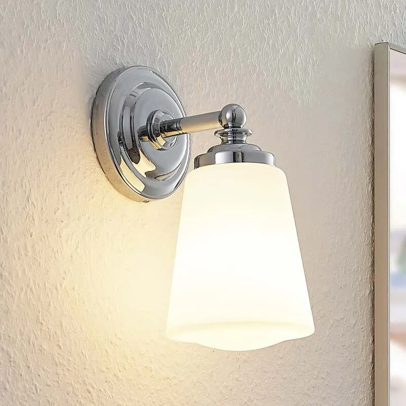 B-Ware Arcchio Wandleuchte Mahdi LED Wandlampe dimmbar chrom IP44 11cm Badezimmerlampe
