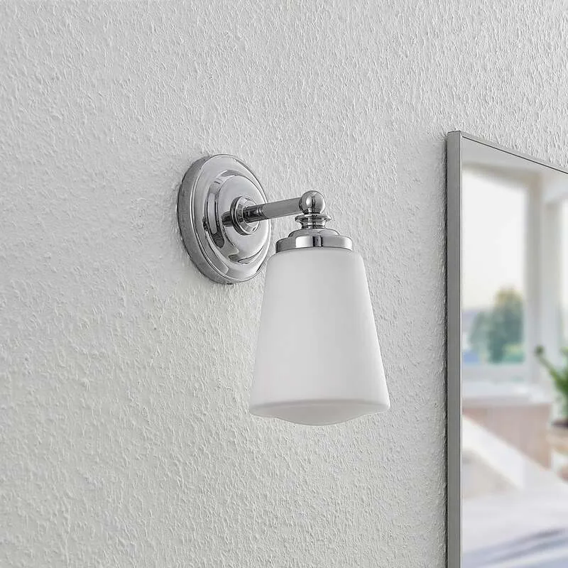 B-Ware Arcchio Wandleuchte Mahdi LED Wandlampe dimmbar chrom IP44 11cm Badezimmerlampe