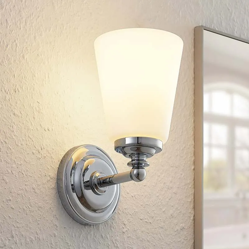 B-Ware Arcchio Wandleuchte Mahdi LED Wandlampe dimmbar chrom IP44 11cm Badezimmerlampe