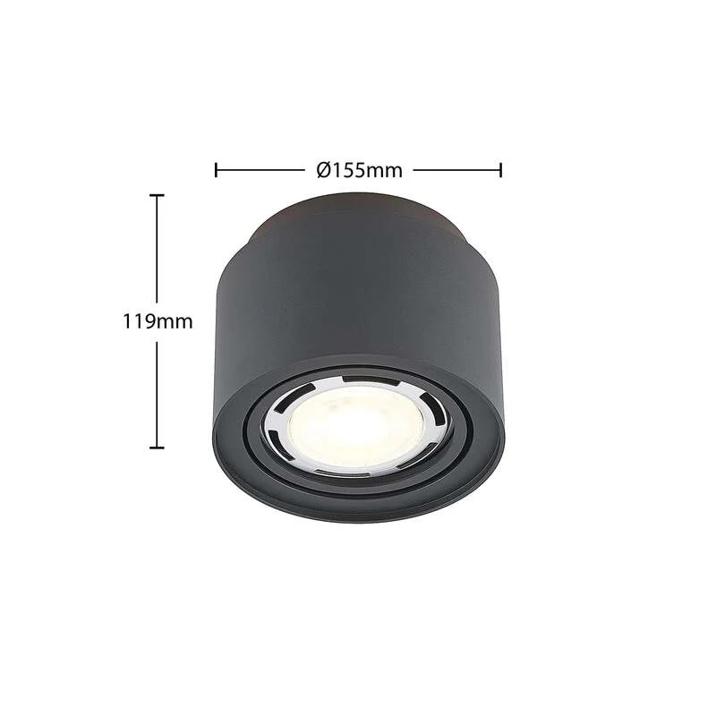 B-Ware Arcchio Deckenlampe Walisa LED dimmbar Lampe Leuchte schwarz Ø15cm Metall Licht
