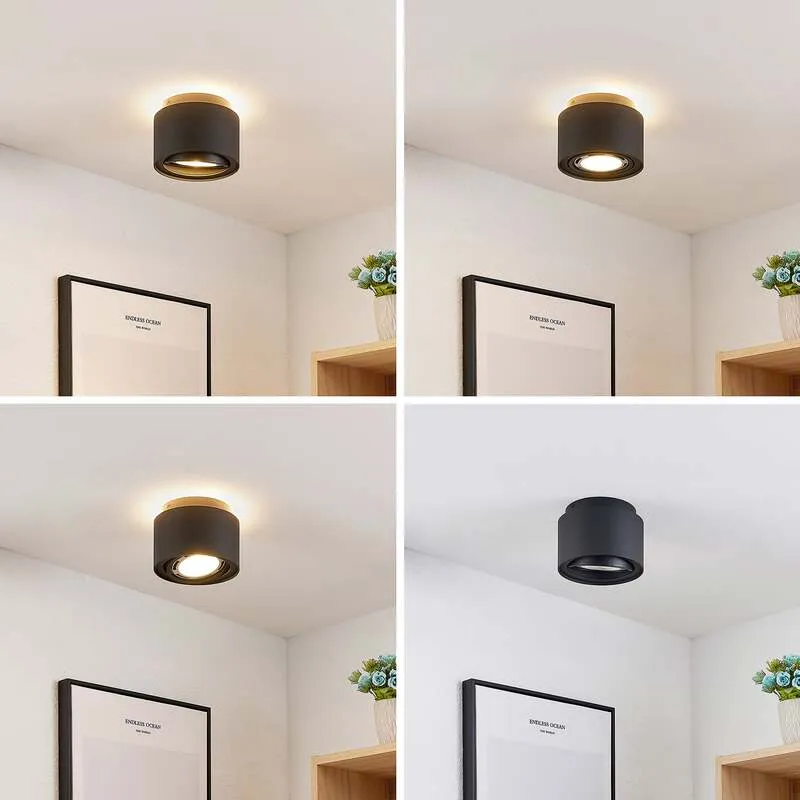 B-Ware Arcchio Deckenlampe Walisa LED dimmbar Lampe Leuchte schwarz Ø15cm Metall Licht