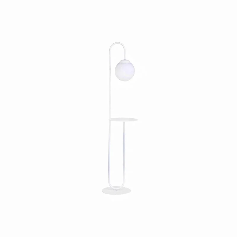 B-Ware Stehleuchte Bari weiß Metall Glas Stehlampe Lampe Leuchte Spot Licht Leselampe