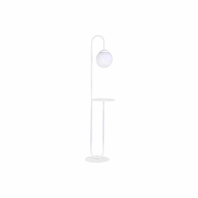 B-Ware Stehleuchte Bari weiß Metall Glas Stehlampe Lampe Leuchte Spot Licht Leselampe