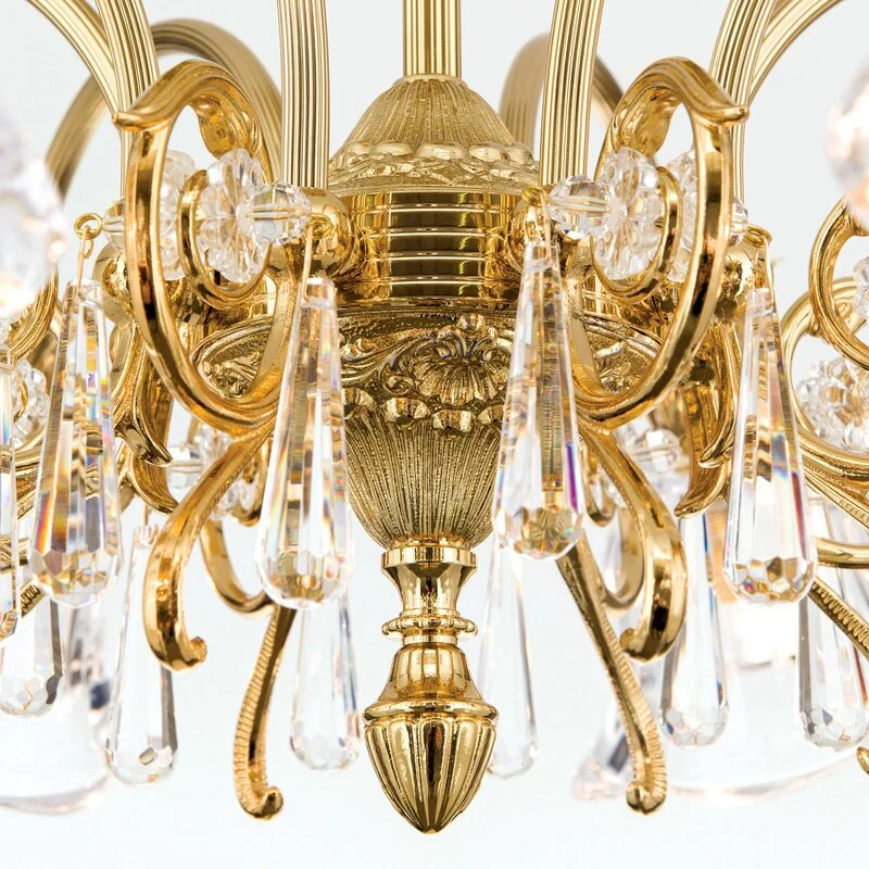 B-Ware ORION Deckenleuchte Leuchte Kaisa 24 Karat vergoldet 8-flammig Gold Deckenlampe