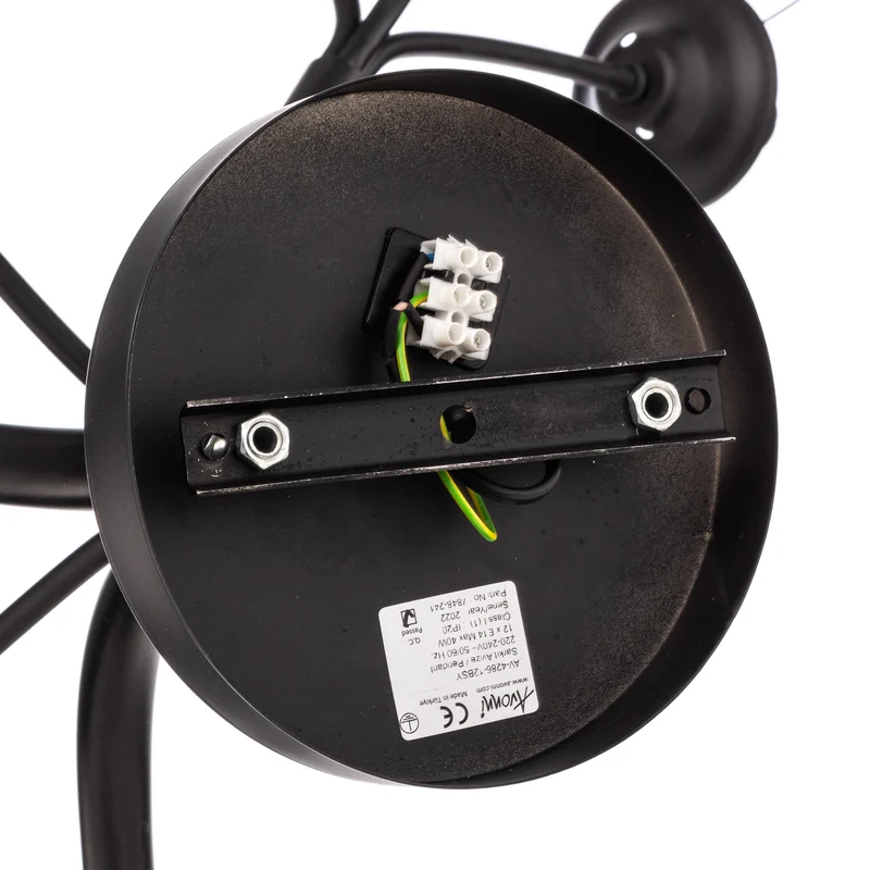 B-Ware Avonni Deckenleuchte AV-4286-12-BSY mit Rauchglaskugeln Deckenlampe Lampe Spot