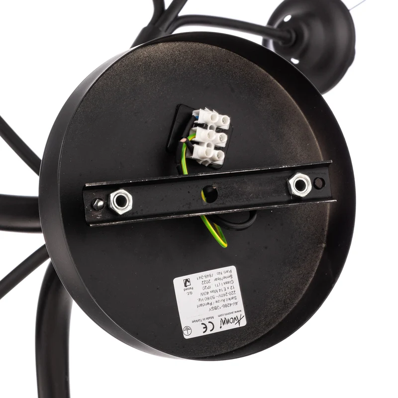 B-Ware Avonni Deckenleuchte AV-4286-12-BSY mit Rauchglaskugeln Deckenlampe Lampe Spot