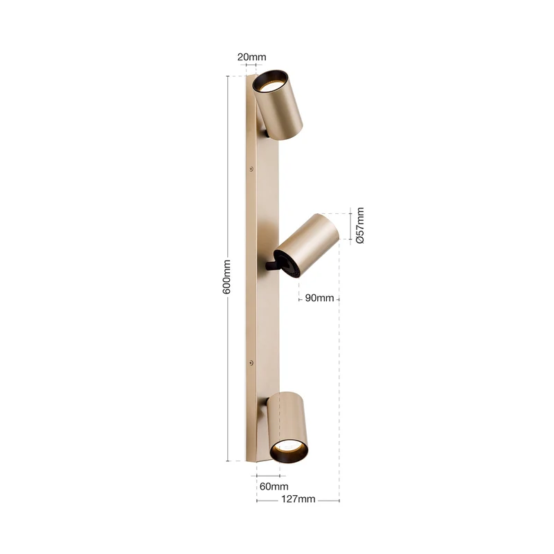 B-Ware Orion Strahler Sean Deckenleuchte Lampe 3-flg goldfarben Metall schwenkbar