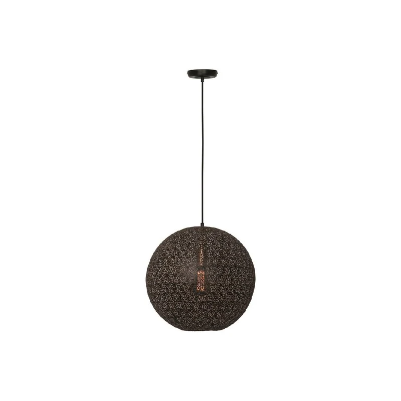 B-Ware Oronero Hängelampe Deckenleuchte Pendelleuchte schwarz gold Metall 30 cm rund