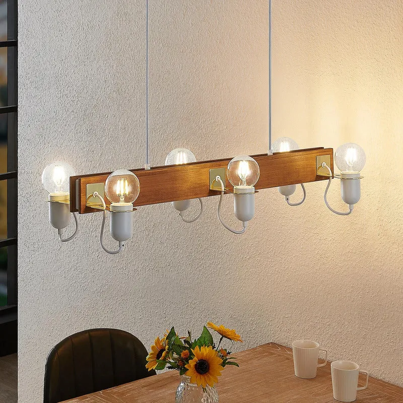 B-Ware Lucande Becky Hängeleuchte Deckenlampe Pendelleuchte 6-flammig weiß Deckenlicht