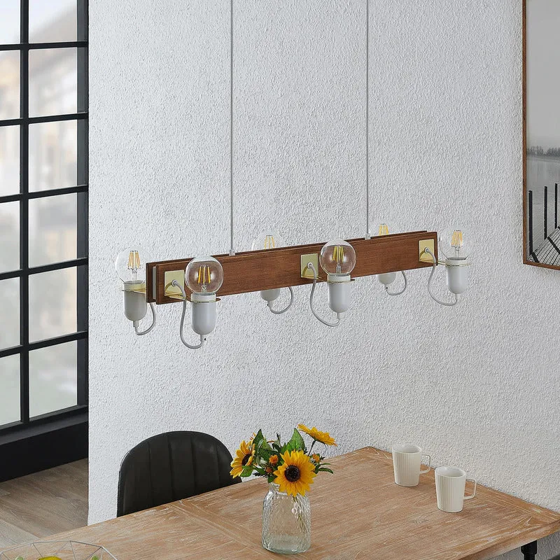 B-Ware Lucande Becky Hängeleuchte Deckenlampe Pendelleuchte 6-flammig weiß Deckenlicht