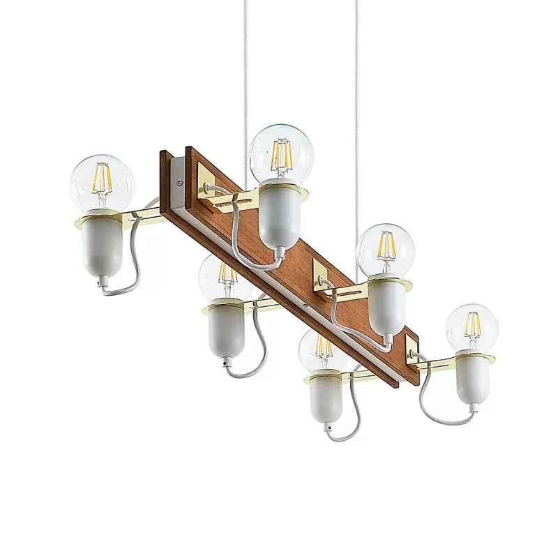 B-Ware Lucande Becky Hängeleuchte Deckenlampe Pendelleuchte 6-flammig weiß Deckenlicht