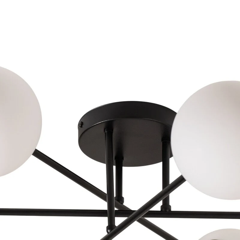 B-Ware Euluna Deckenleuchte Glassy schwarz/opal Deckenlampe Lampe Licht Leuchte Spot