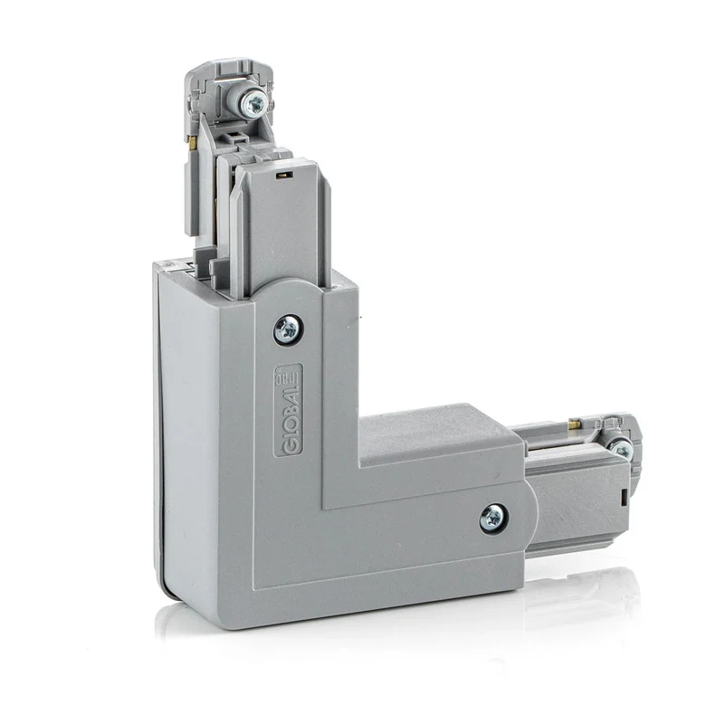 B-Ware GLOBAL Eckverbinder Noa Schutzleiter außen grau Verbinder Schienensystem