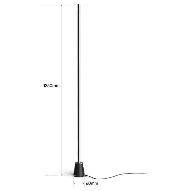 B-Ware Philips Hue Stehlampe RGBW LED Lampe dimmbar App steuerbar Schwarz 135cm Leuchte