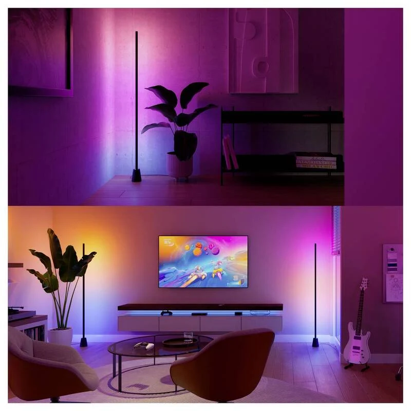 B-Ware Philips Hue Stehlampe RGBW LED Lampe dimmbar App steuerbar Schwarz 135cm Leuchte