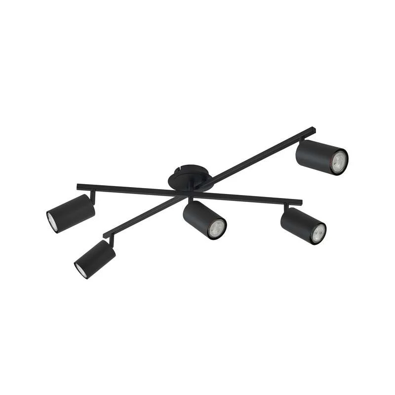 B-Ware Lindby Deckenleuchte Joffrey LED Lampe 5-flammig dimmbar schwarz 78x57,5cm