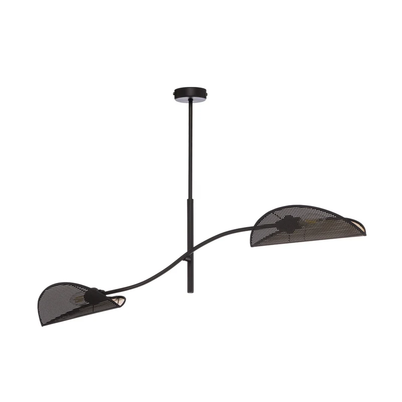 B-Ware emibig Deckenlampe Lotus LED Hängelampe Leuchte dimmbar schwarz/gold 2-flammig