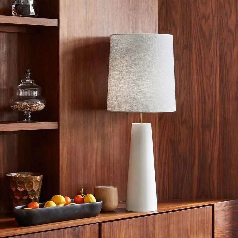 B-Ware MARKET SET Tischleuchte Lampe Keramikfuß weiß 101cm E27 Designer-Leuchte 60W